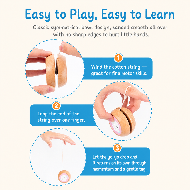 Montessoridays™ Wooden Yo-Yo for Kids — product details 3