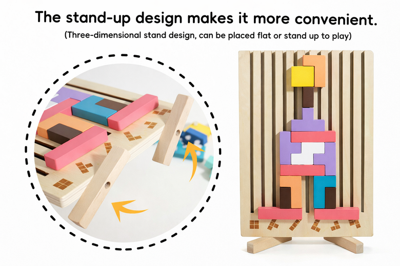 Montessoridays™ 3D Tangram Puzzle Blocks — product details 2