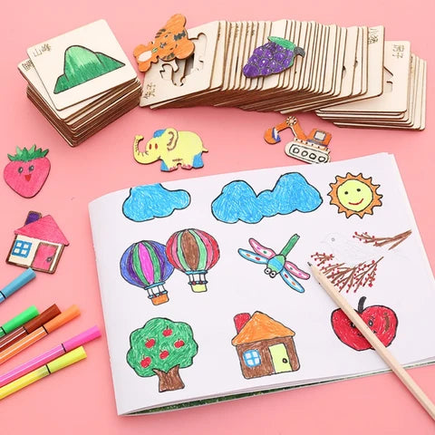 Montessoridays™ Wooden Drawing Templates · 20 Pieces — play and product details