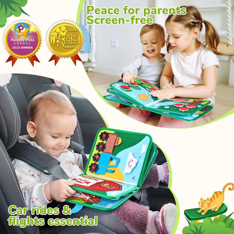 Libro de actividades de la granja Montessoridays™ con títeres de dedo — juego y detalles del producto