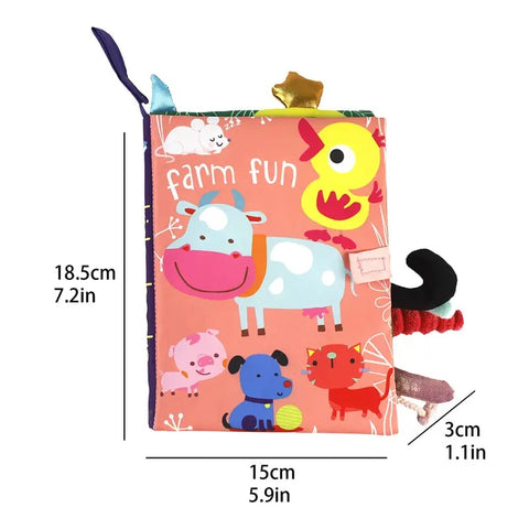 Montessoridays™ 3D Animal Tails Cloth Book — play and product details
