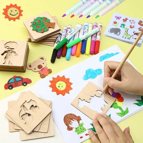 Montessoridays™ Wooden Drawing Templates · 20 Pieces — play and product details
