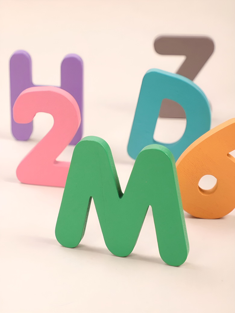 Montessoridays™ Alphabet & Number Wooden Flash Cards — play and product details