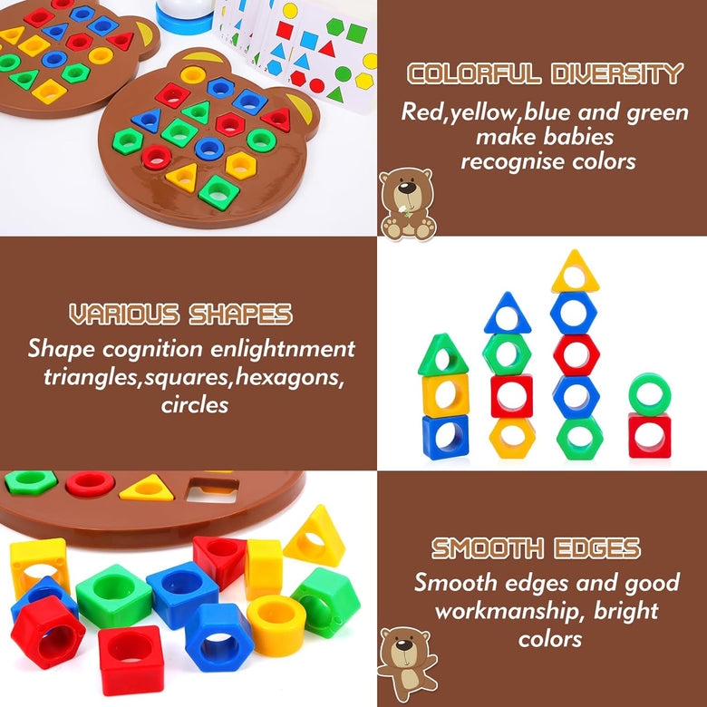 Montessoridays™ Shape & Color Matching Puzzle — play and product details