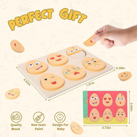 Montessoridays™ Wooden Expression Eggs — play and product details