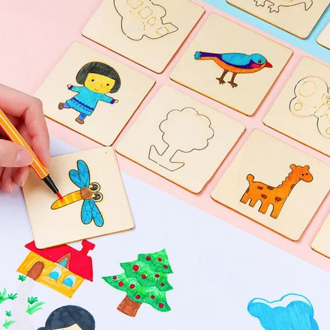 Montessoridays™ Wooden Drawing Templates · 20 Pieces — play and product details