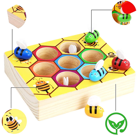 Montessoridays™ Bee Wooden Sorting Game — play and product details