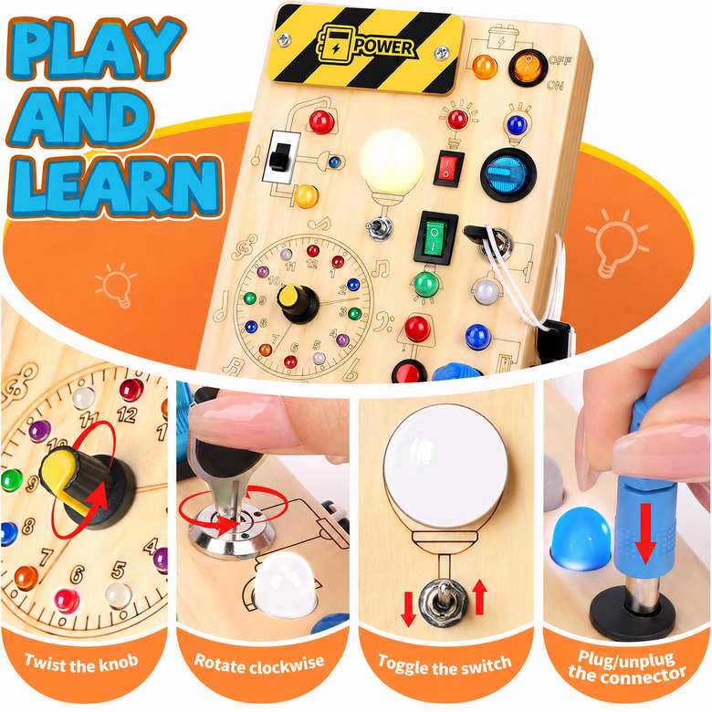 Montessoridays™ Switch & Light Activity Board — product details 3