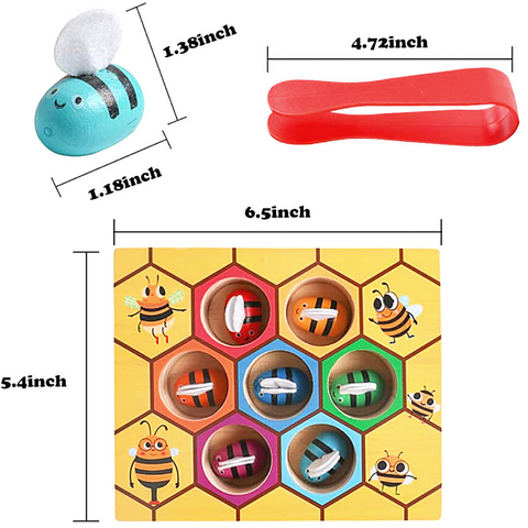 Montessoridays™ Bee Wooden Sorting Game — play and product details