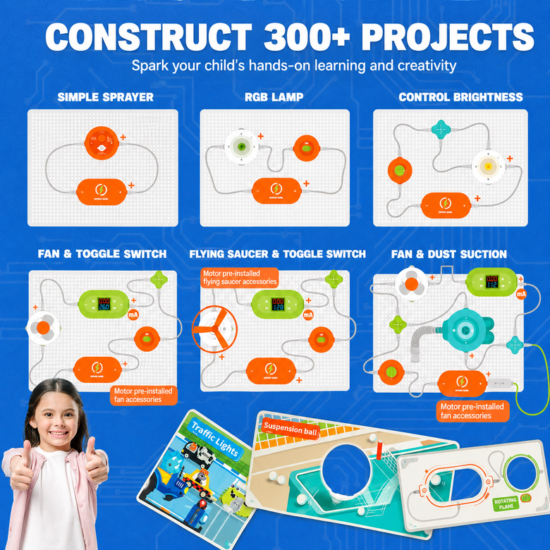 Kit de circuitos a presión de electrónica STEM Montessoridays™ para niños — detalles del producto 2