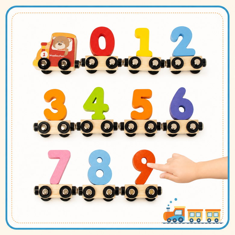 Montessoridays™ Wooden Number Train Set — product details 1