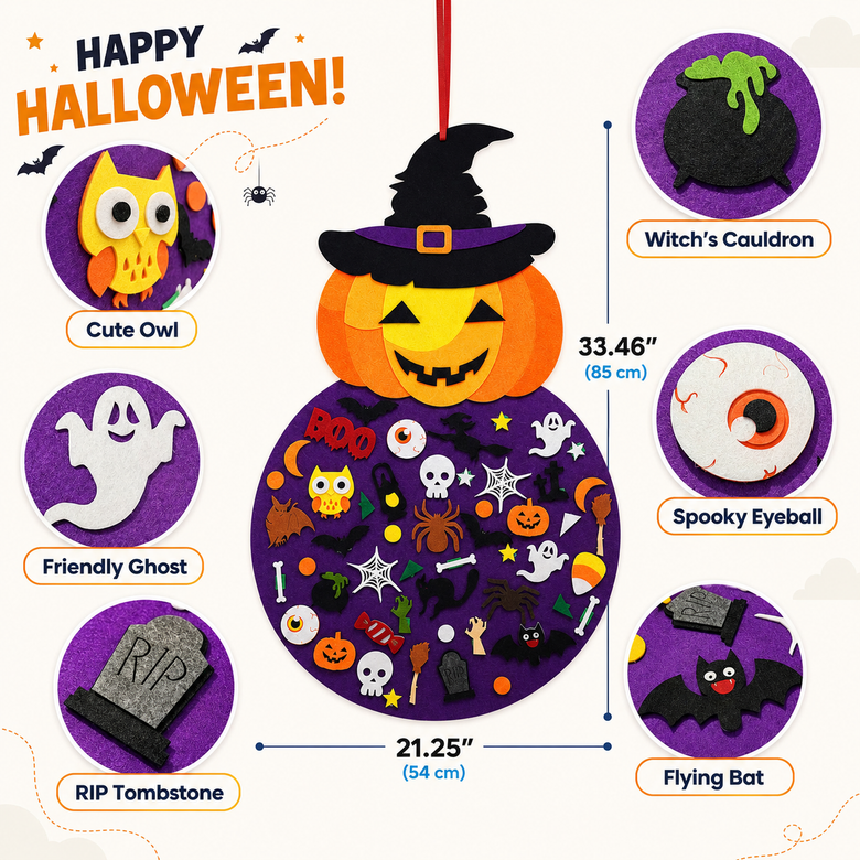 Montessoridays™ DIY Halloween Pumpkin Witch — detalles de juego y producto