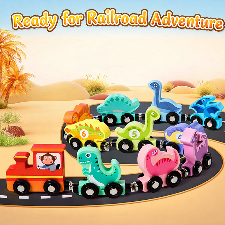 Montessoridays™ Wooden Dinosaur Train — play and product details