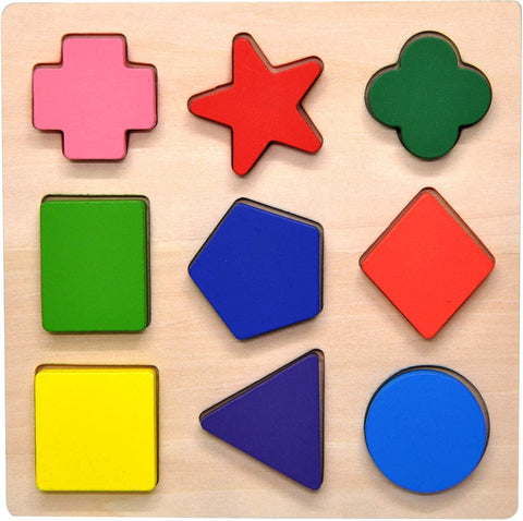 Montessoridays™ Wooden Shape Puzzle — play and product details