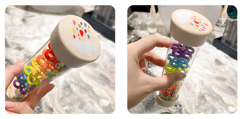 Montessoridays™ Wooden Rainmaker Rattle — play and product details