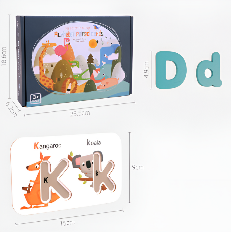 Montessoridays™ Alphabet & Number Wooden Flash Cards — play and product details