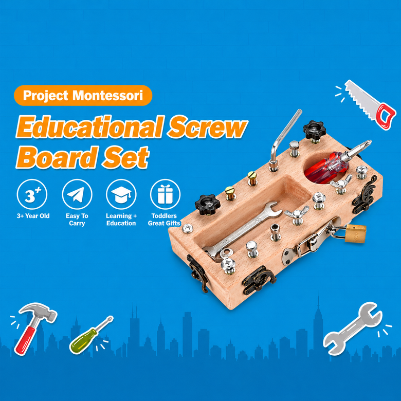 Montessoridays™ Screwdriver Tool Board — play and product details