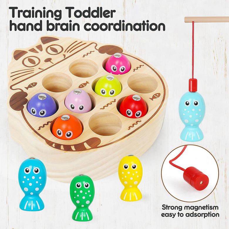Montessoridays™ Cat Wooden Fishing Game — product details 2