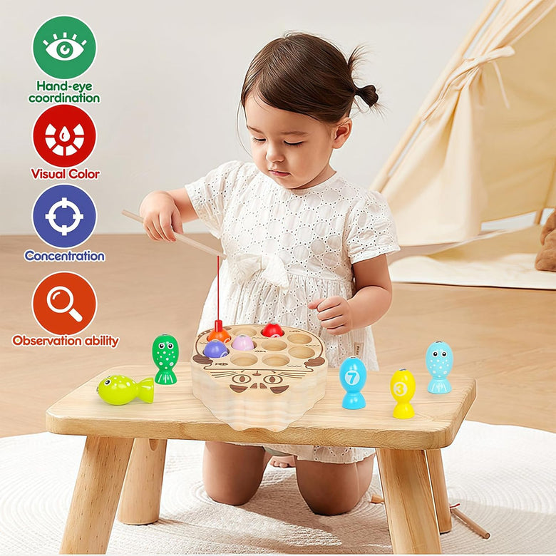 Montessoridays™ Cat Wooden Fishing Game — product details 3