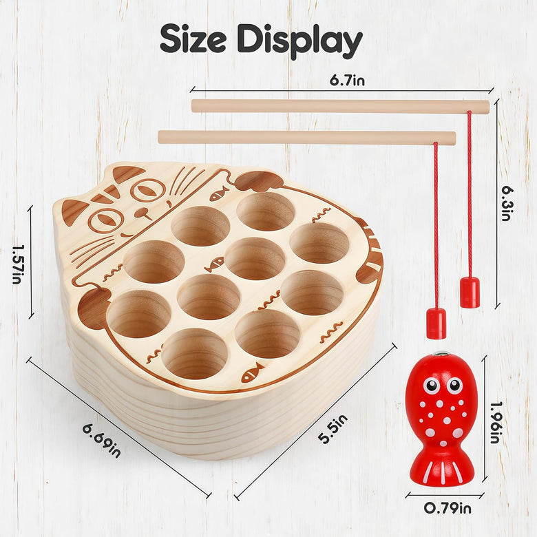 Montessoridays™ Cat Wooden Fishing Game — product details 4