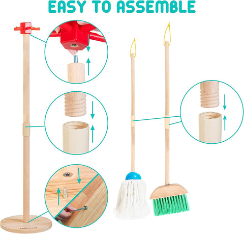 Montessoridays™ Kids Wooden Cleaning Set — play and product details