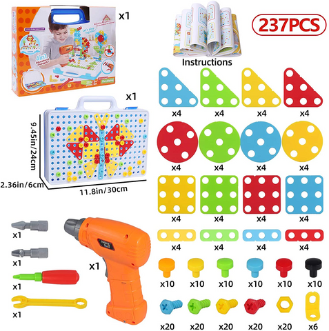 Montessoridays™ STEM Drill Building Kit · 237 Pieces — play and product details