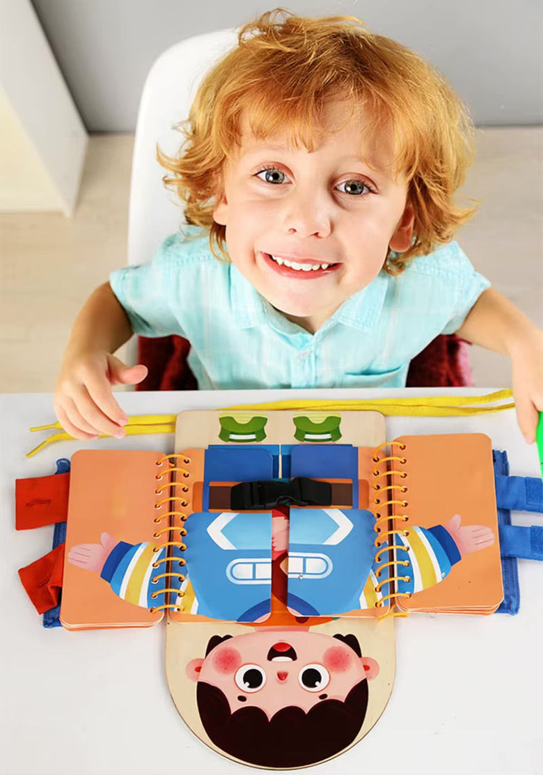 Montessoridays™ Dress-Up Skills Busy Board — play and product details