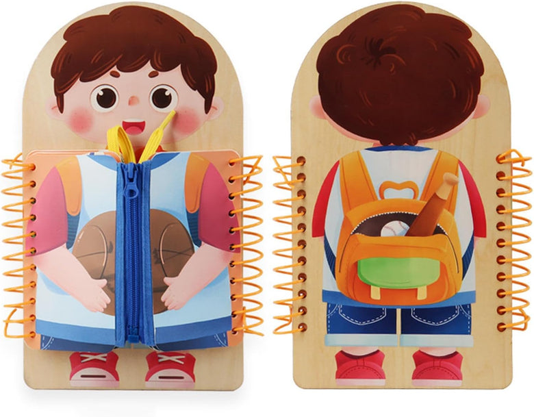 Montessoridays™ Dress-Up Skills Busy Board — play and product details