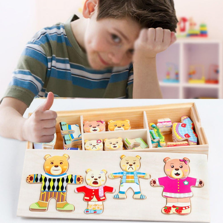 Montessoridays™ Bear Dress-Up Matching Game — detalles del juego y del producto