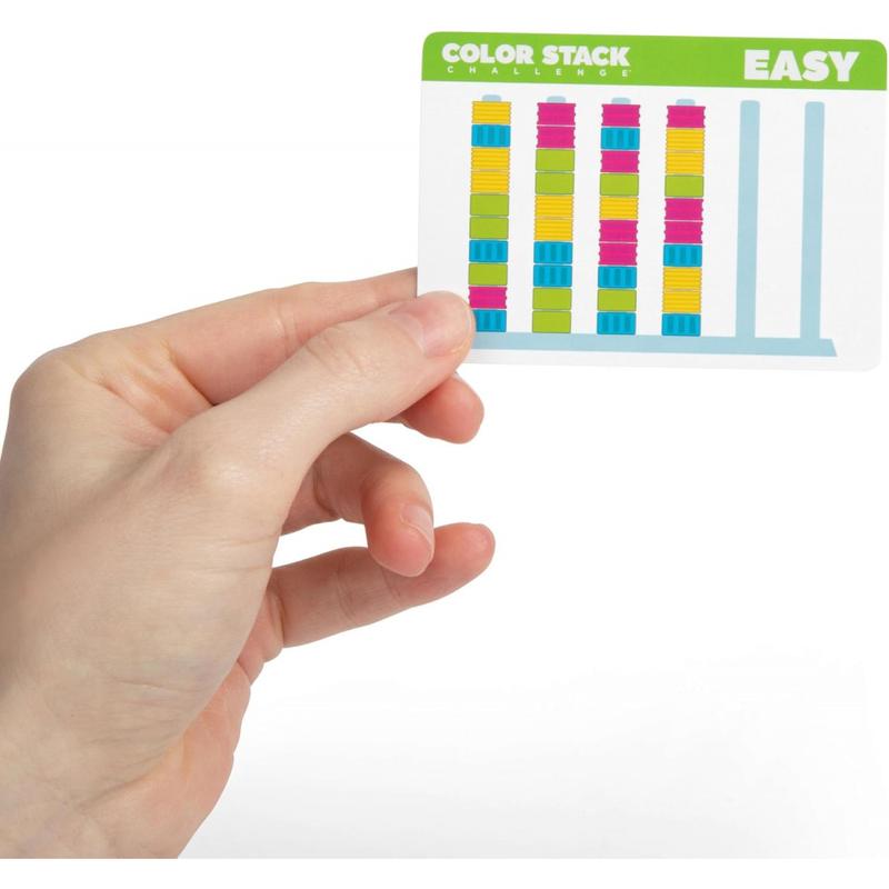 Close-up of an Easy color pattern challenge card