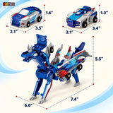 Dimensions of the blue car pair and combined winged creature