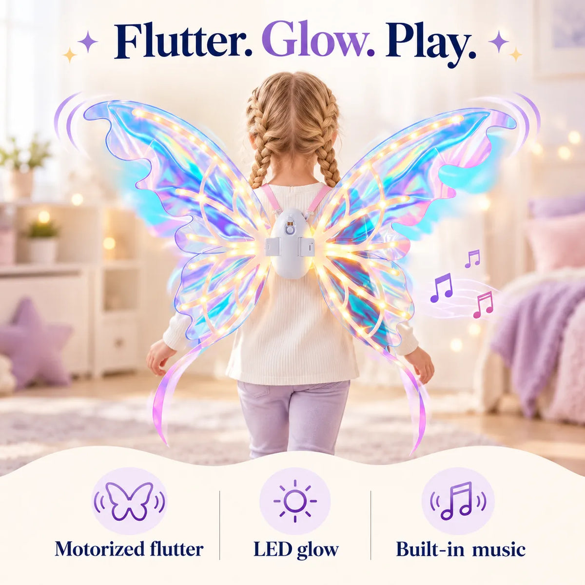 Montessoridays™ Alas de Mariposa con Luz y Movimiento