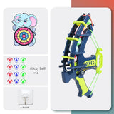 Elephant target set with ball launcher, twelve sticky balls and hanging hook