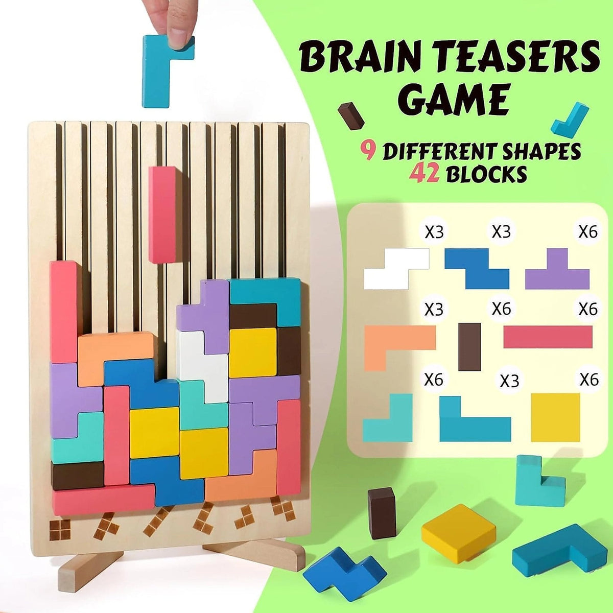 Montessoridays 3D Tangram Puzzle Blocks — view 4