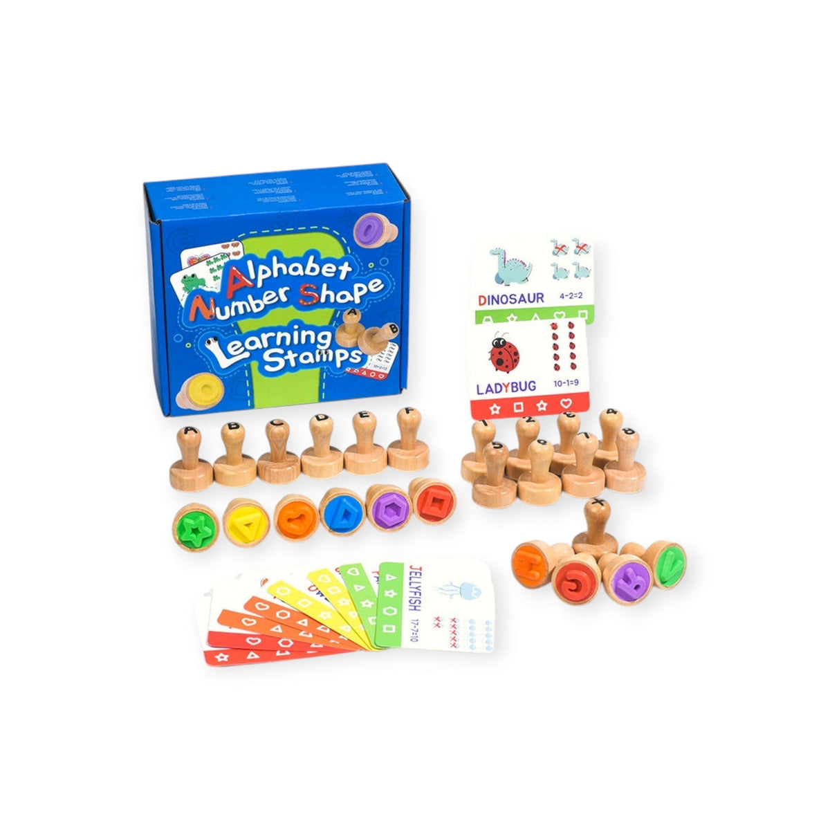 Montessoridays Alphabet, Number and Shape Learning Stamps — view 1