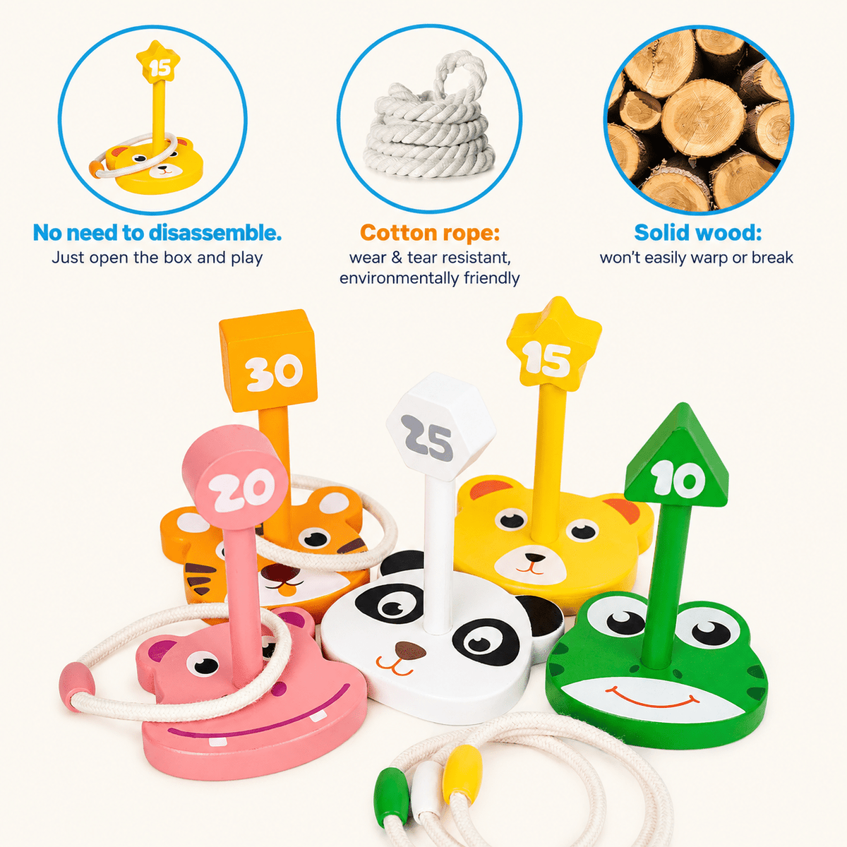 Montessoridays Outdoor Animal Ring Toss Kit — view 3