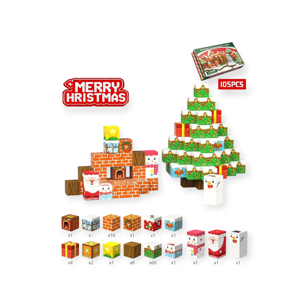 Montessoridays Christmas Magnetic Blocks — view 1