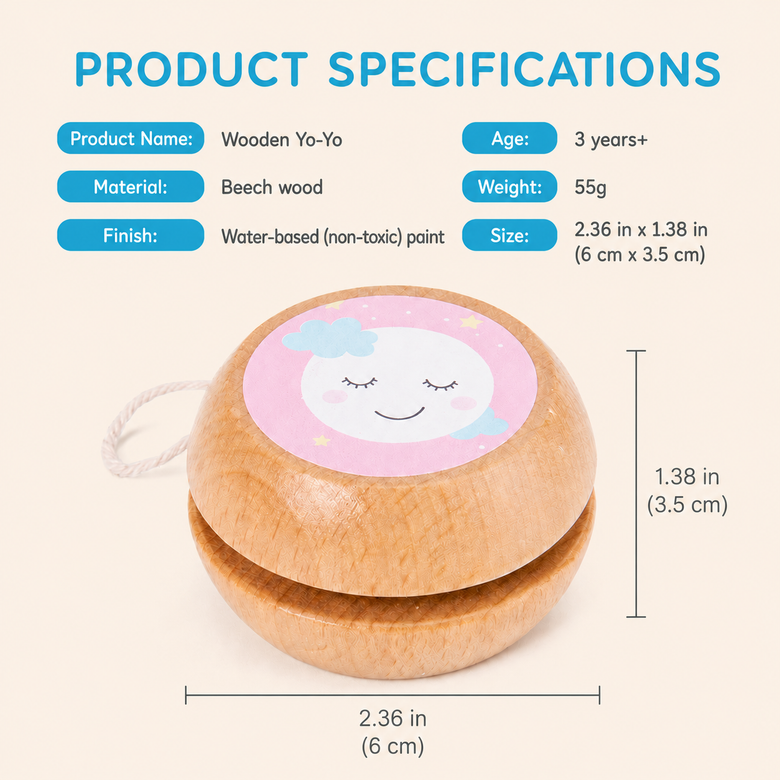 Montessoridays™ Wooden Yo-Yo for Kids — product details 4