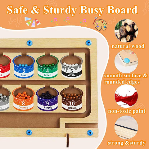 Montessoridays™ Color & Number Magnetic Board — play and product details