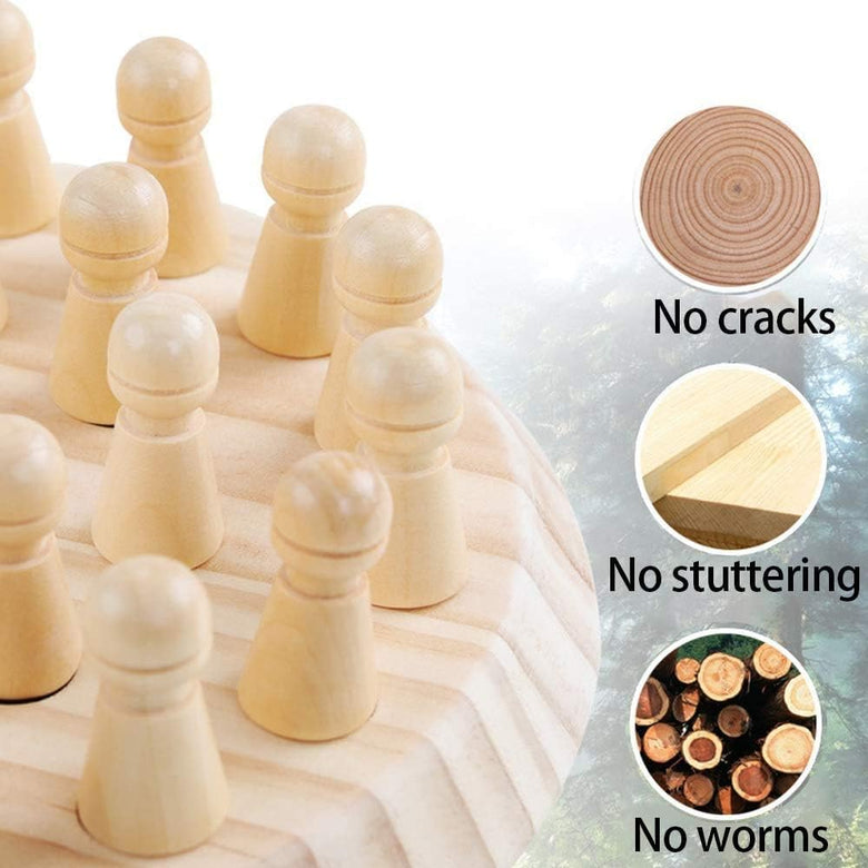 Ajedrez de Memoria de Color de Madera Montessoridays™ — detalles del juego y del producto