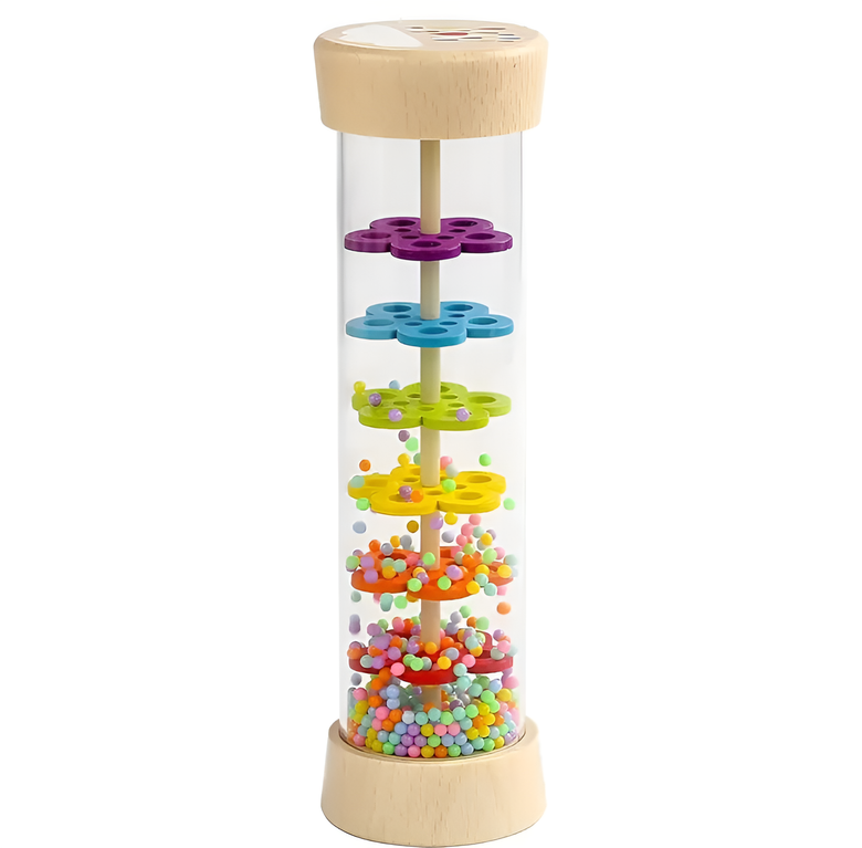 Montessoridays™ Wooden Rainmaker Rattle — play and product details
