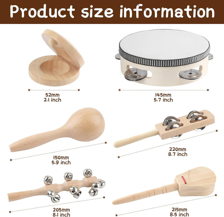 Montessoridays™ Wooden Music Instruments · 6 Pieces — play and product details