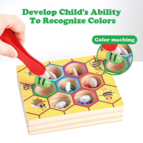 Montessoridays™ Bee Wooden Sorting Game — play and product details