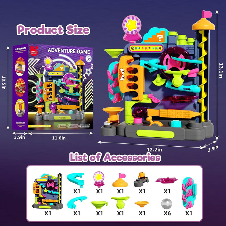 Montessoridays™ 3D Marble Run Obstacle Challenge Game — product details 3