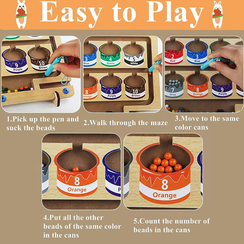 Montessoridays™ Color & Number Magnetic Board — play and product details