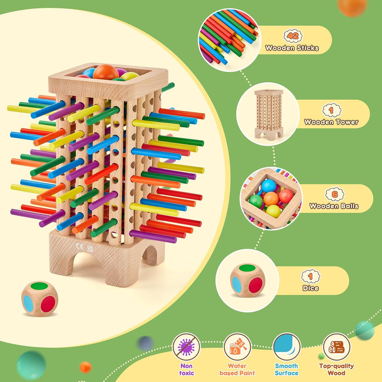 Montessoridays™ Stick Drop Tower Game — product details 3