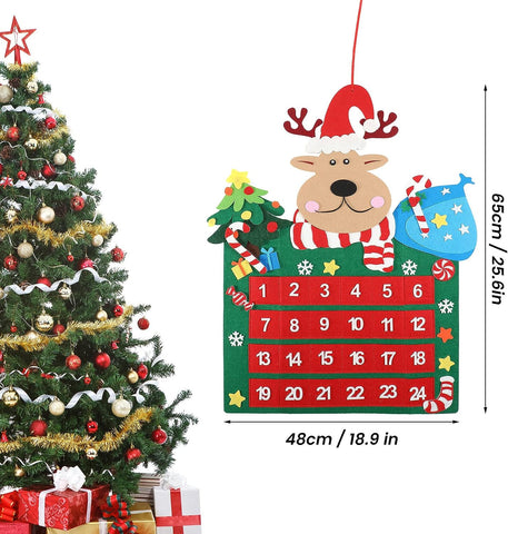 Calendario de Adviento de Fieltro con Reno de Montessoridays™ — detalles del juego y del producto
