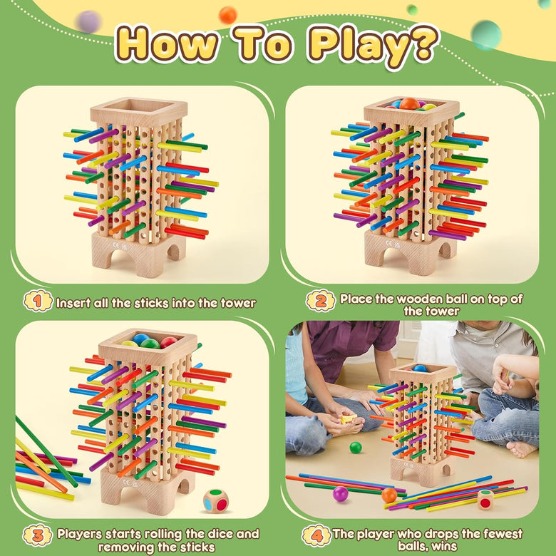 Montessoridays™ Stick Drop Tower Game — product details 2