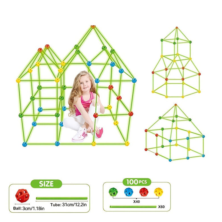 Montessoridays™ Fort Building Kit · 100 Pieces — play and product details