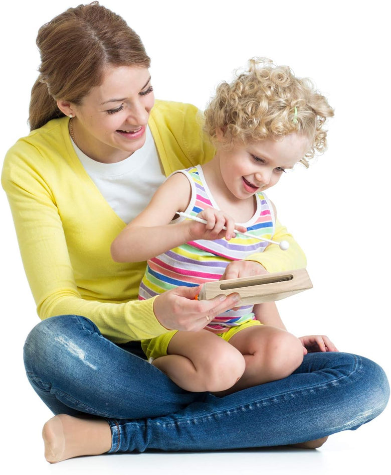 Montessoridays™ Natural Wooden Music Instrument Set — play and product details